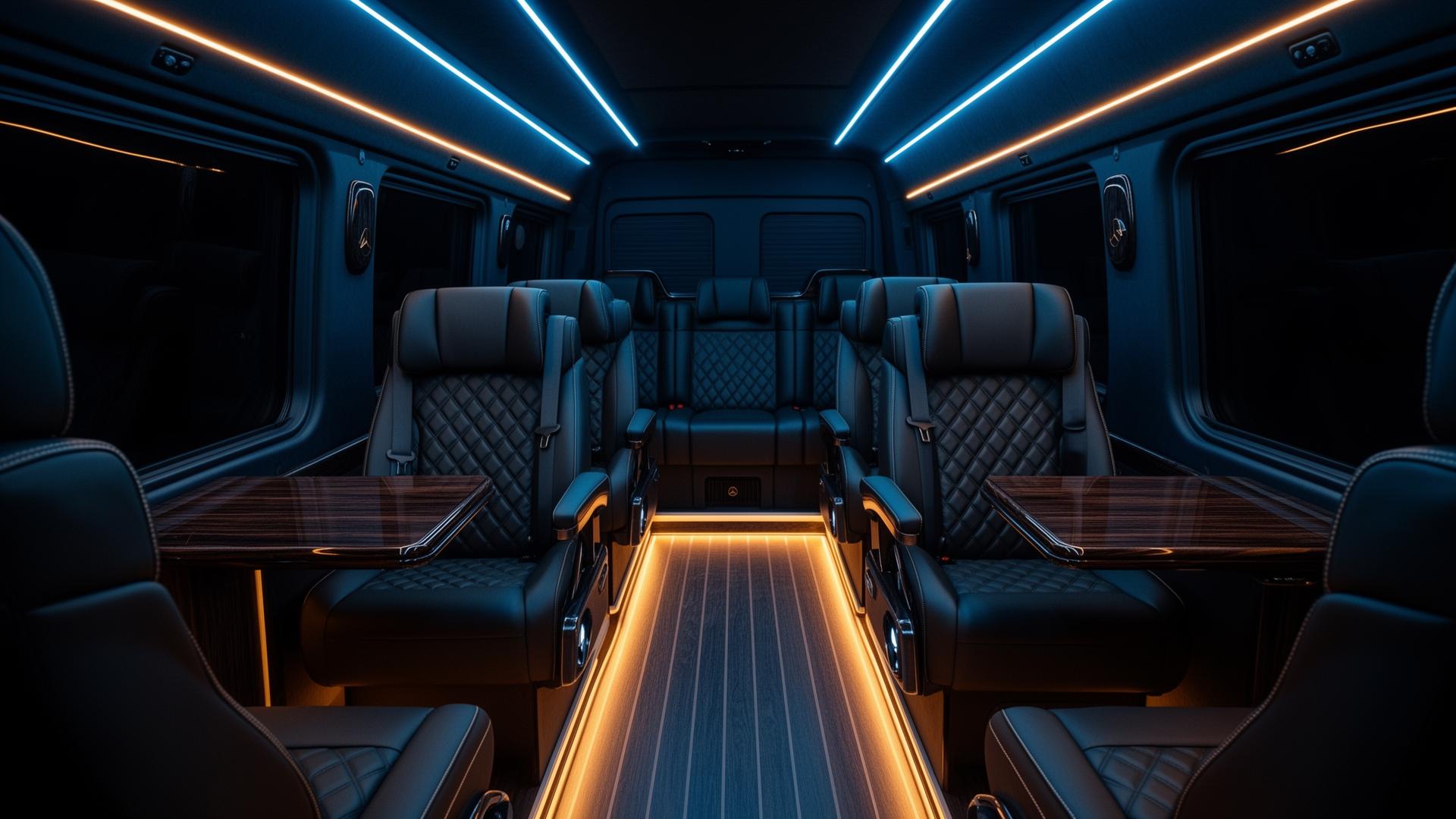 16 Seater Luxury VIP Minibus interior
